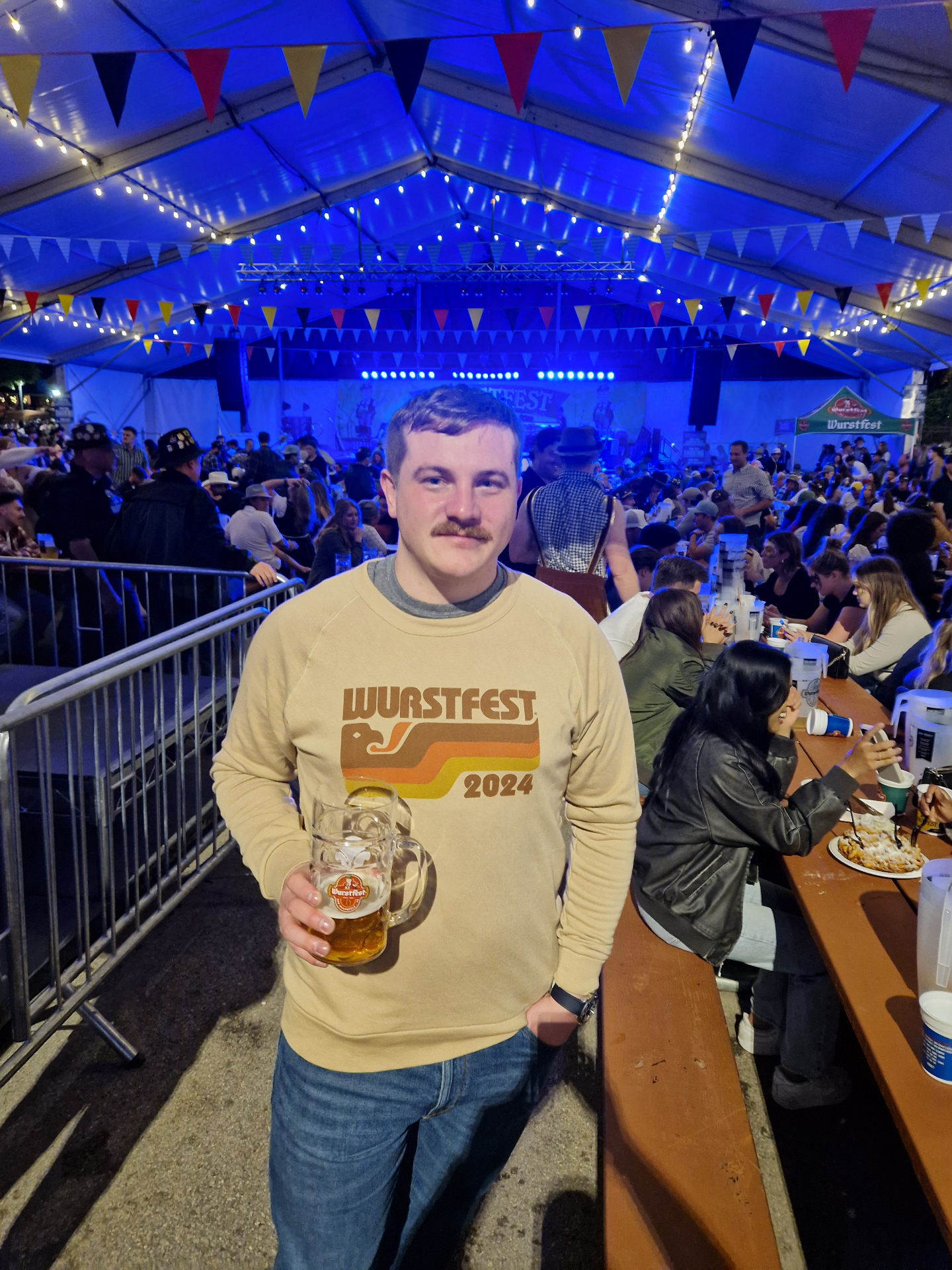 Nils at Wurstfest in New Braunfels, Texas